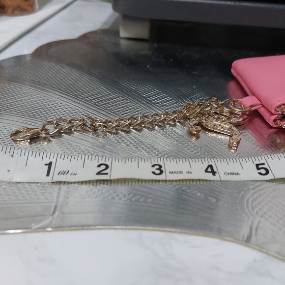 Juicy Couture Mini Clip On Bag Coin Purse Mini Wallet BLINGY JC Logo Cute - Picture 8 of 8